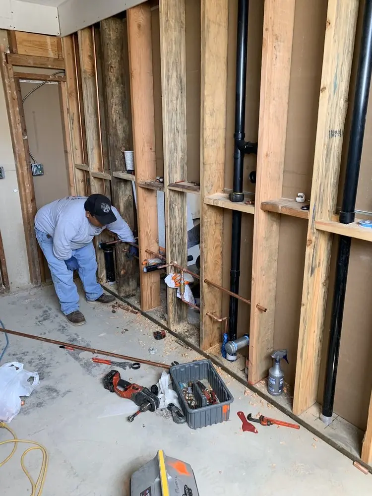 Commercial rough-in plumbing for Water Heater Replacement in Virginia Beach